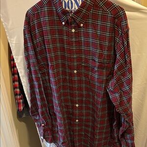 Men's Plaid Button-Down Shirt Roundtree and Yorke
